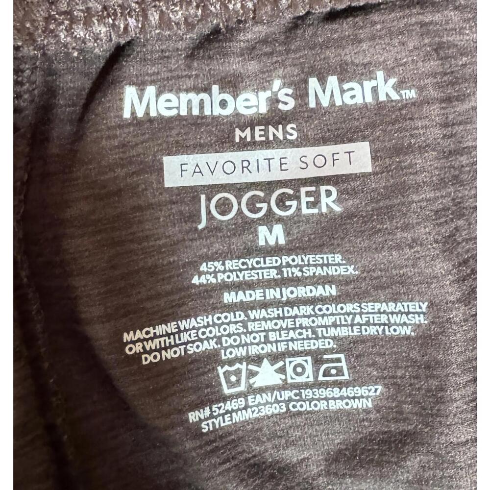 Member’s Mark Favorite Soft Jogger Brown Lightweight Size M NWT - Picture 5 of 8